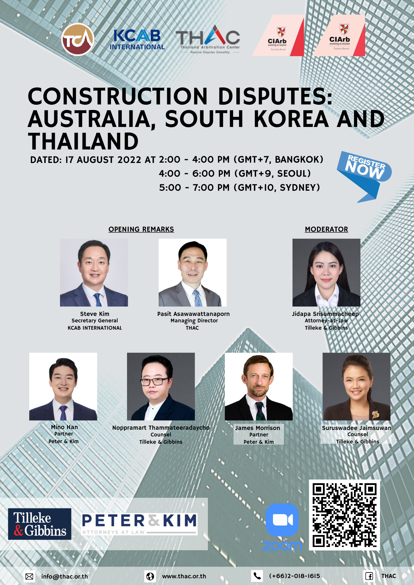 Webinar: Construction Disputes: Australia, South Korea and Thailand